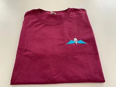 Buy Parachute Regiment Para Wing Badge Embroidered On A Burgundy T-shirt Sizes M-3xl • 5.99£
