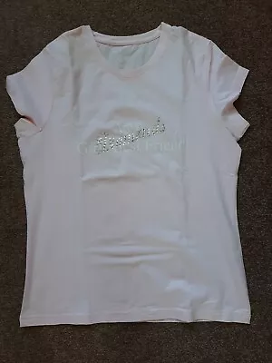 Buy Pink  DIAMONDS Are A Girls Best Friend   Ladies Printed T Shirt  Size 14 • 8£