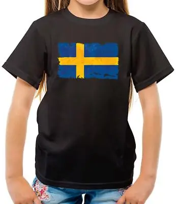 Buy Sweden Grunge Style Flag - Kids T-Shirt - Swedish - Country - Travel - Flags • 11.95£