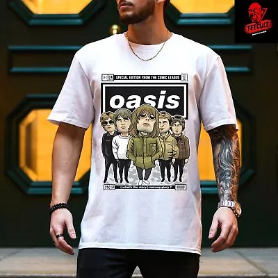 Buy Oasis Brit Punk Rock Band Music Tee Unisex Heavy Cotton T-Shirt S–3XL • 22.38£