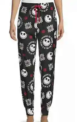 Buy NEW The Nightmare Before Christmas PJ Sleepwear Women’s Cuffed Jogger Pant Large • 17.32£