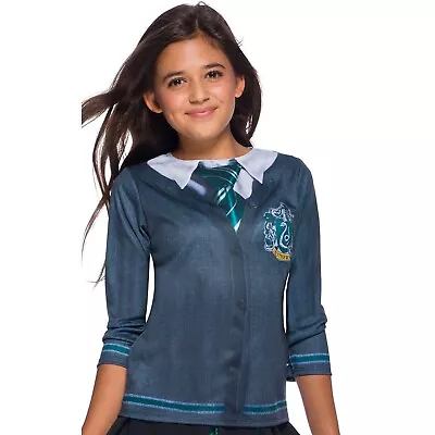 Buy Harry Potter Childrens/Kids Slytherin Costume Top BN4928 • 9.19£