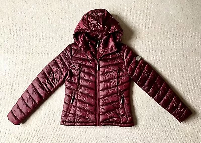 Buy Womens Superdry Burgundy Red Fuji Chevron Hood Jacket Size M Fit UK 8-10 • 27.99£