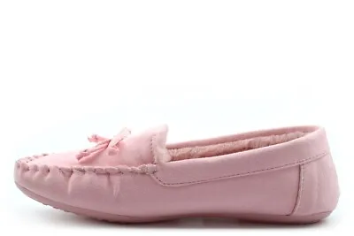 Buy Ladies Moccasin Slippers Womens Moccasins Ladies Slip On Slippers Pink Slippers • 11.32£