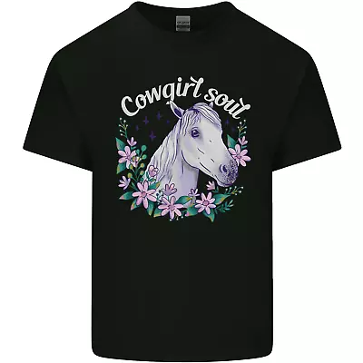 Buy Cowgirl Soul Equestrian Horses Mens Cotton T-Shirt Tee Top • 11.98£