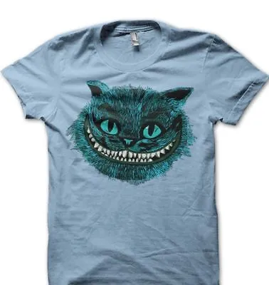 Buy CHESHIRE Cat Blue Alice In Wonderland All Mad Here Hatter BLUE T-shirt 9583 • 12.55£