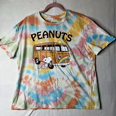 Buy Peanuts Snoopy Van Tie Dye T-Shirt Size XL Short Sleeve • 14.21£