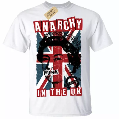 Buy Anarchy In The UK Punk Rock T-Shirt Rotten Mens White • 12.95£