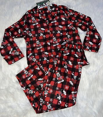 Buy DAD Disney Mickey Christmas Family Matching Pajama Set Red Plaid Size Medium NWT • 47.99£