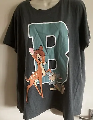 Buy Ladies Disney Bambi & Thumper T-Shirt Size XL 20-22 • 9.49£