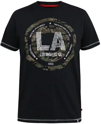 Buy D555 New Mens King Size Los Angeles T Shirt Size 2XL 3XL 4XL 5XL 6XL • 16.99£