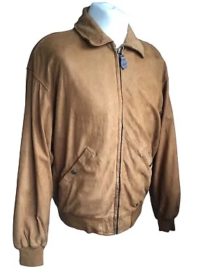 Buy 90s TIMBERLAND WEATHERGEAR Bomber Jacket Water Resistant Leather Nubuck M Tan • 35£