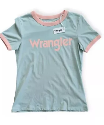 Buy Wrangler Surf Spray Ringer T-shirt - Size L - BNWT • 7.49£