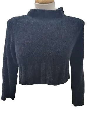 Buy UK8 10 S Chenille Knitted Jumper Sweater Pullover Winter Warmer Crop Top SALE • 14.99£