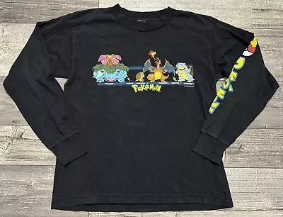 Buy Rare Vintage NINTENDO Pokemon Charizard Blastoise 1999 Shirt Size Youth XL Black • 56.03£