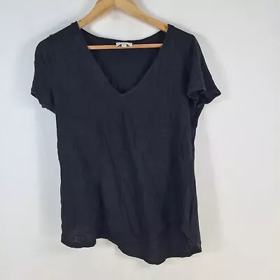 Buy Witchery Womens T Shirt Size S Linen Black Short Sleeve Vneck 081057 • 14.33£