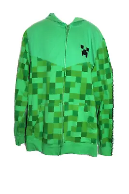 Buy Minecraft Boys Jacket W/hood Size XL Designed By Jinx Creeper • 15.20£