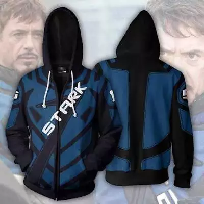 Buy Iron Man Tony Stark Zipper Hoodie Coat Cosplay Adult Sweatshirt Jacket Clothing • 28.44£