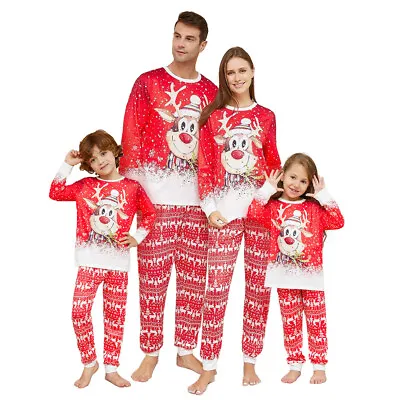 Buy Christmas Family Matching Pyjamas Adults Kids Nightwear Pajamas PJs Sets 2023 • 8.96£