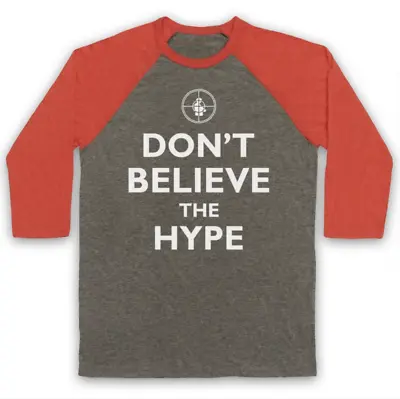 Buy Don't Believe The Hype Public Enemy Unofficial Hip Hop 3/4 Sleeve Baseball Tee • 23.99£