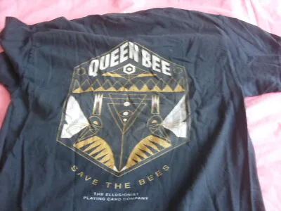 Buy SAVE THE BEES-ILLUSIONIST PLAYING CARD Co. Queen Bee T-Shirt Honeybee Slogan MED • 1.99£