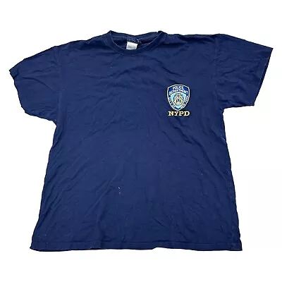 Buy Nypd T-Shirt New York Police Department Regular Small Logo Blue Mens XL • 17.99£