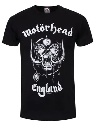 Buy Motorhead England Mens Black T-Shirt-Large (40 - 42 ) • 16.99£