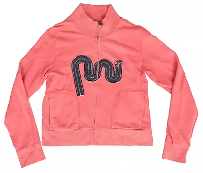 Buy Peter Werth Woman Jacket 14 Y2K Coral Pink Distressed Denim Vintage 90s Ladies • 9.99£