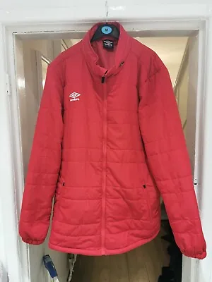 Buy  Umbro Bench Jacket Mens Red UK Size XL • 20£