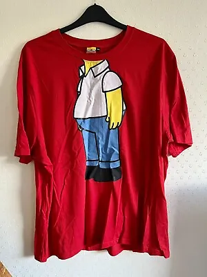 Buy The Simpsons 3XL Red Homer Simpson T Shirt Top VGC Matt Groening ***Free Post*** • 11.99£