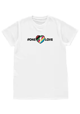 Buy One Love Unisex T Shirt LGBT Rainbow Pride Love Is Love Qatar World Cup 2022 S M • 11.99£