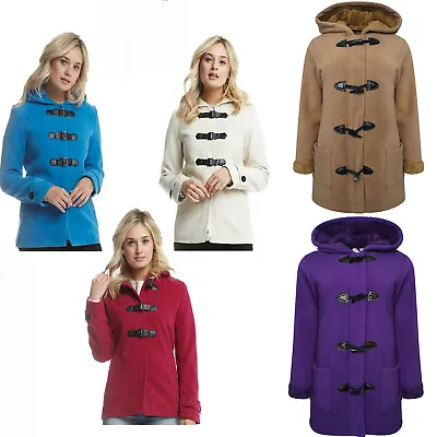 Buy BRAVE SOUL Womens Hooded Duffle Coat Ladies Fleece Sherpa Fur Jacket Winter Coat • 29.99£