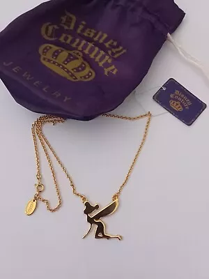 Buy NEW Disney Couture Gold Plated Tinkerbell Necklace In Disney Bag • 17.99£