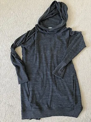 Buy ATHLETA Size Large Sweater Dress With Zipper Pockets And Hood Gray Cozy • 48.25£