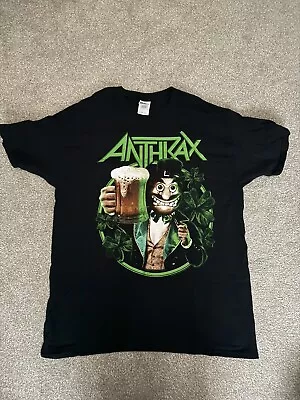 Buy Anthrax Official St Patrick’s Day T-shirt 2017 Worn Once Mint Condition Large • 20£