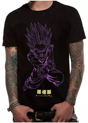 Buy Official Dragon Ball Z GOHAN OUTLINE Unisex Black T-Shirt Tee NEW & IN STOCK NOW • 10.95£