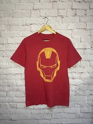 Buy Marvek Avengers Assemble Iron Man Graphic Print Face T Shirt Size Medium • 9.99£