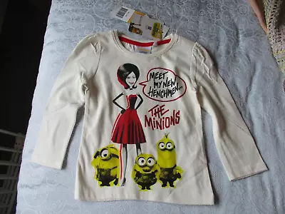 Buy Childrens-Minions-T-Shirt-Long Sleeved - New With Tags - 100% Cotton - Aged 3 • 2£