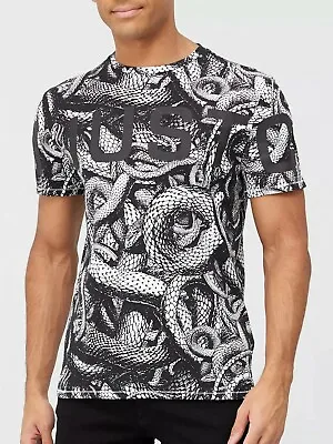 Buy Just Cavalli Men's Snake Print T-Shirt, Size S • 80£
