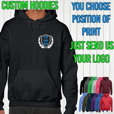 Buy Hoody Personalised Custom Hoodie Printed Logo Design Print Workwear Uniform • 12.99£
