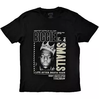 Buy BIGGIE SMALLS - Official Unisex T- Shirt-  Life After Death Tour - Black  Cotton • 16.99£