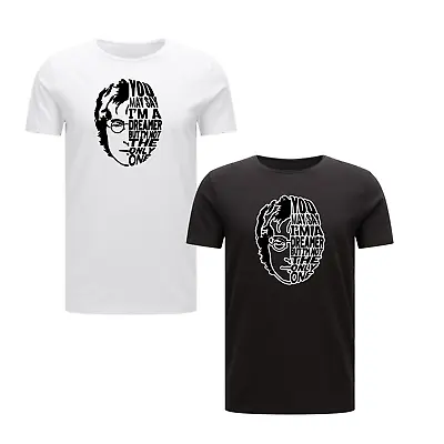 Buy Top John Lennon Song Fan T-Shirt You May Say I'm A Dreamer But I'm Not The Only • 12.49£