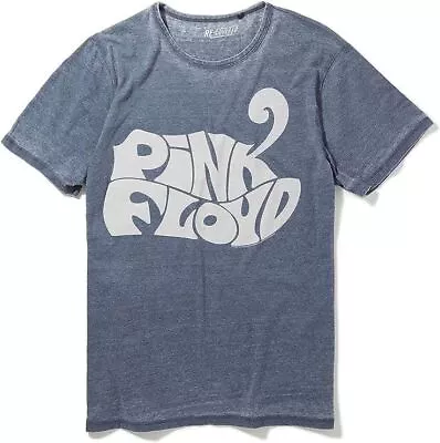 Buy Pink Floyd Animals 1972 Logo Blue T-Shirt By Re:Covered • 22.95£