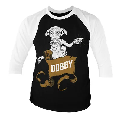 Buy Officially Licensed Harry Potter - Dobby Baseball 3/4 Sleeve T-Shirt S-XXL Sizes • 24.12£