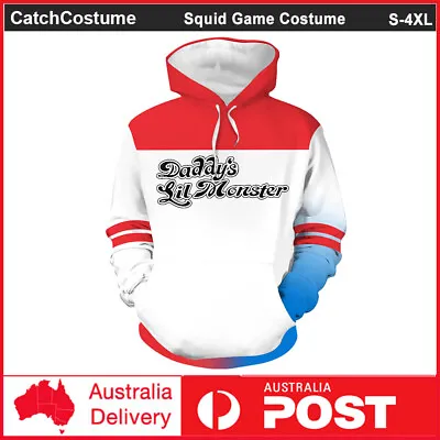 Buy Suicide Squad Harley Quinn Hoodie Cosplay Costume Casual Hooded Sweatshirt Top  • 22.75£