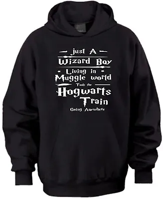 Buy Just A Wizard Boy Living In A Muggle Harry Potter Xmas Gift Birthday Kids Hoodie • 16.99£