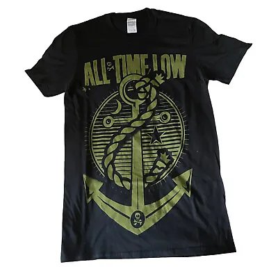 Buy RARE OOP All Time Low SHIRT Size S POP PUNK Rock Anchor Skulls Simple Creatures • 13.95£
