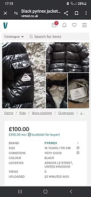 Buy Pyrenex Down Jacket Black With Detachable Fur Hood • 100£