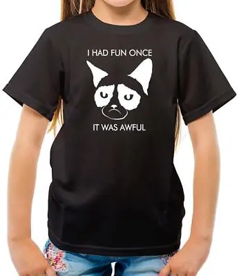 Buy I Had Fun Once It Was Awful [Grumpy Cat] - Kids T-Shirt - Meme - Merch - Fan • 11.95£