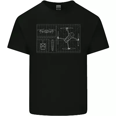 Buy Drone Blueprint Mens Cotton T-Shirt Tee Top • 11.75£